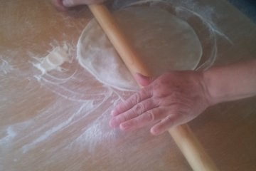 <p>A rolling pin as long as a broom handle....</p>