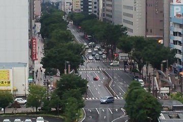 <p>Miyagino Dori, or Eagle Road, starts on the east side of Sendai Station, and leads to the Rakuten Golden Eagles&#39; baseball stadium</p>