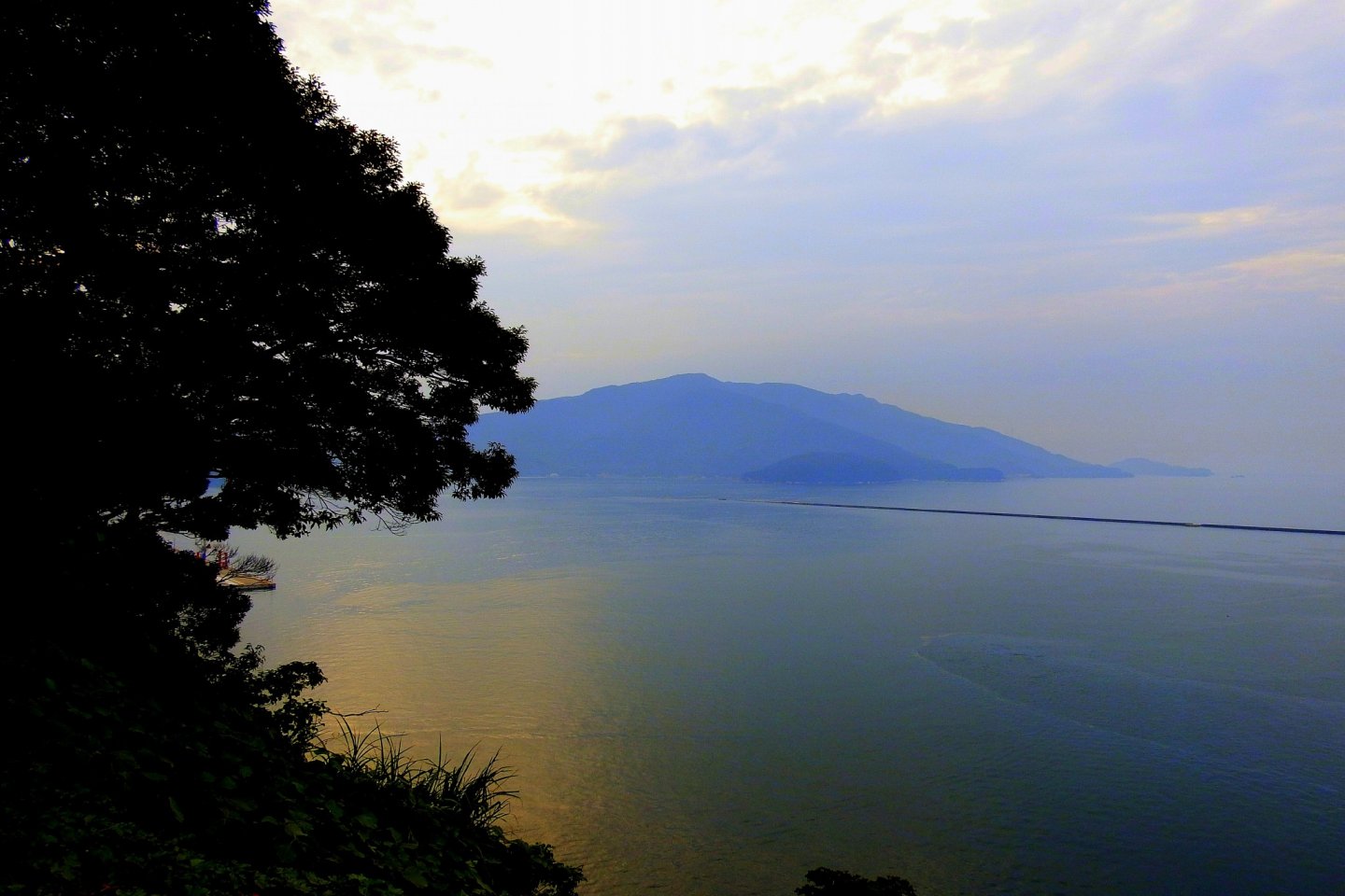 金ヶ崎山山頂から眺める敦賀港。この山に金ヶ崎城跡はある