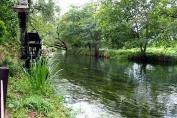 <p>Clean stream with watermills&nbsp;constructed for the film &quot;Dreams&quot;, directed by the internationally acclaimed director Akira Kurosawa.</p>