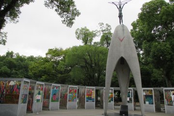 <p>The Children&#39;s Peace Monument in honor of Sadako Sasaki and all the other child victims of the bomb. It&#39;s surrounded by paper cranes made by those touched by Sadako&#39;s&nbsp;story.</p>