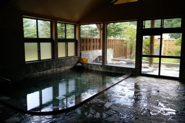 <p>The indoor hot spring bath</p>