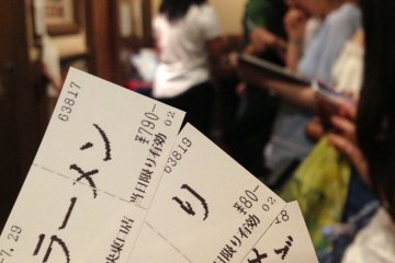 <p>Tickets for the ramen and add-ons.&nbsp;</p>