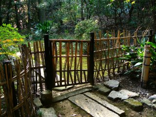 Rustic bamboo gate