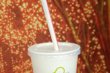 <p>The zunda shake - subtly flavored, creamy and sweet</p>