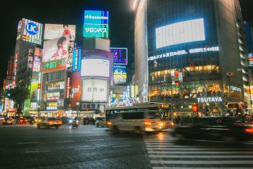 <p>Fulfilled by giant billboards, Shibuya Crossing looks crowded at night</p>