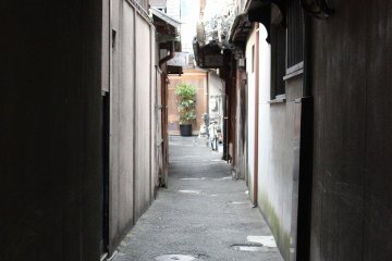 <p>A back alley of the Shinbashi&nbsp;district. Teahouses are standing here, too&nbsp;</p>