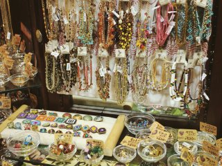 Jewellry on display