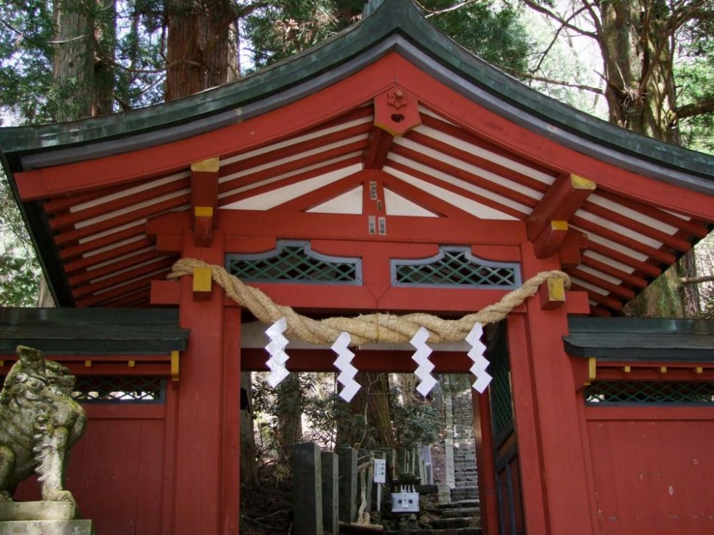 Shrines in Japan are not showy, but red is a predominant color