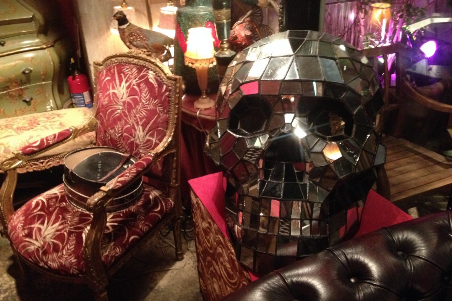 What restaurant isn't improved by a giant disco skull?