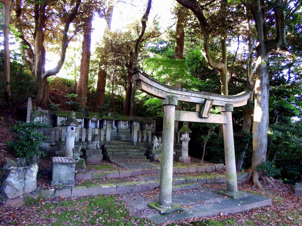 This is the first view I had of Hakusan Shrine on the hillside of Mount Asuwa