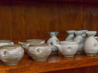 Inside a Kasama pottery store