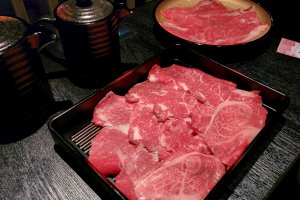 Kobe beef ready to be cooked