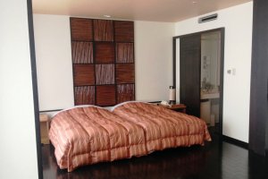 The Western and Japanese Combination room has Western Beds and a Japanese Tatami Room