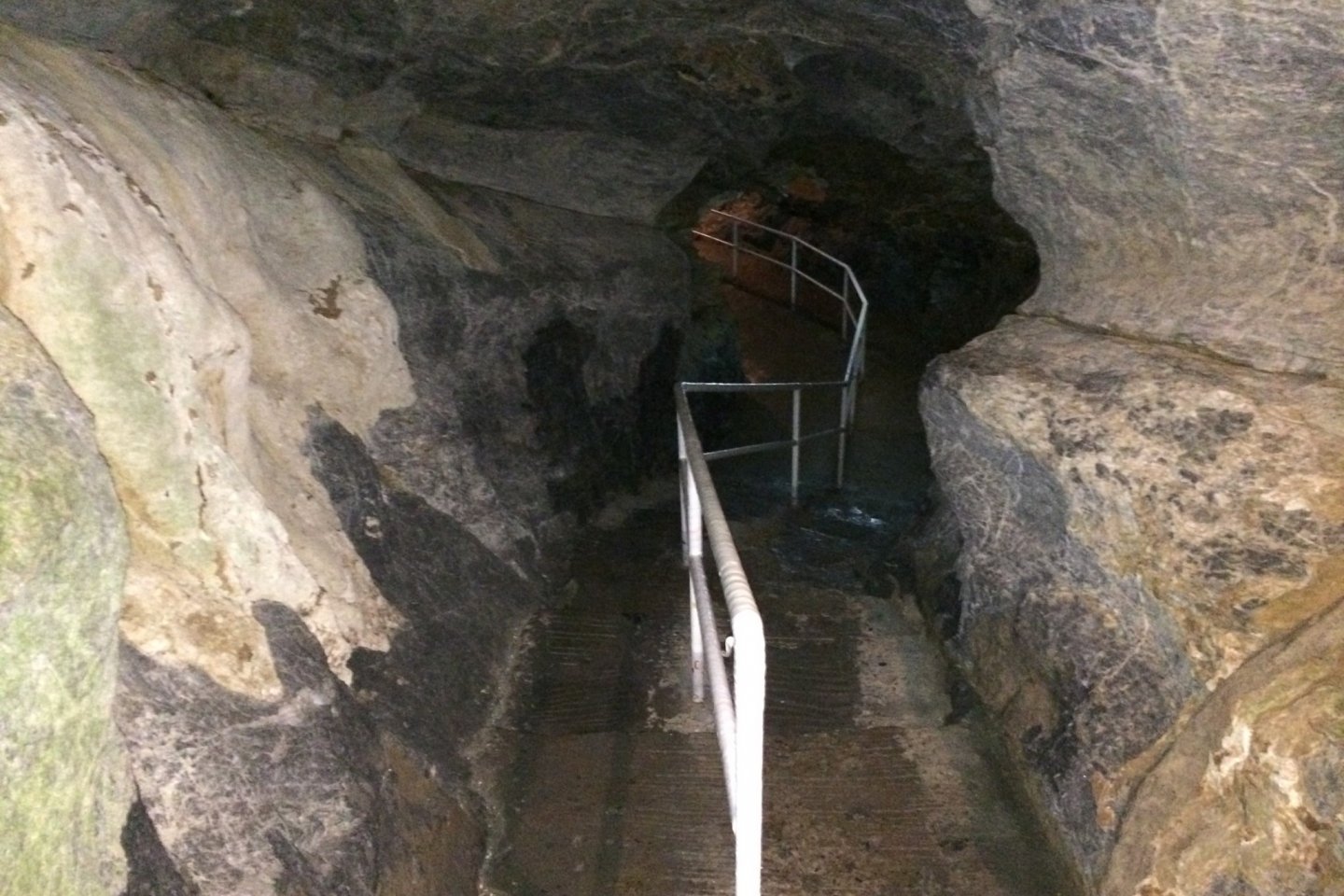 Going ahead inside of the cave.