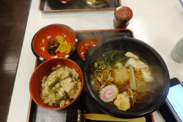 <p>The set meals feature soba, tofu or the regional specialty of yuba</p>