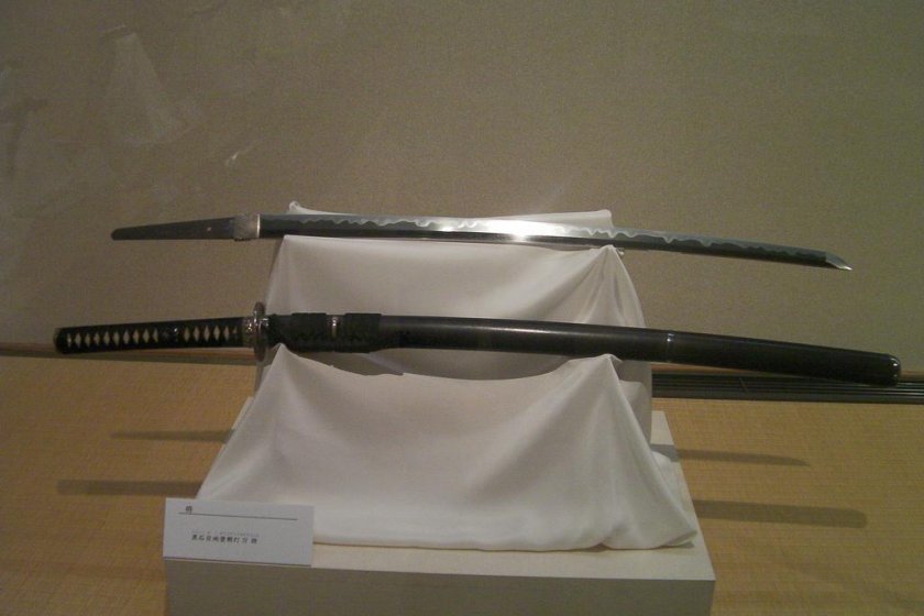 Katana displayed at Bizen Osafune Sword Museum