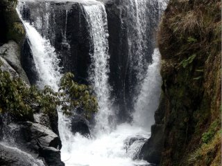 A close-up view of the falls