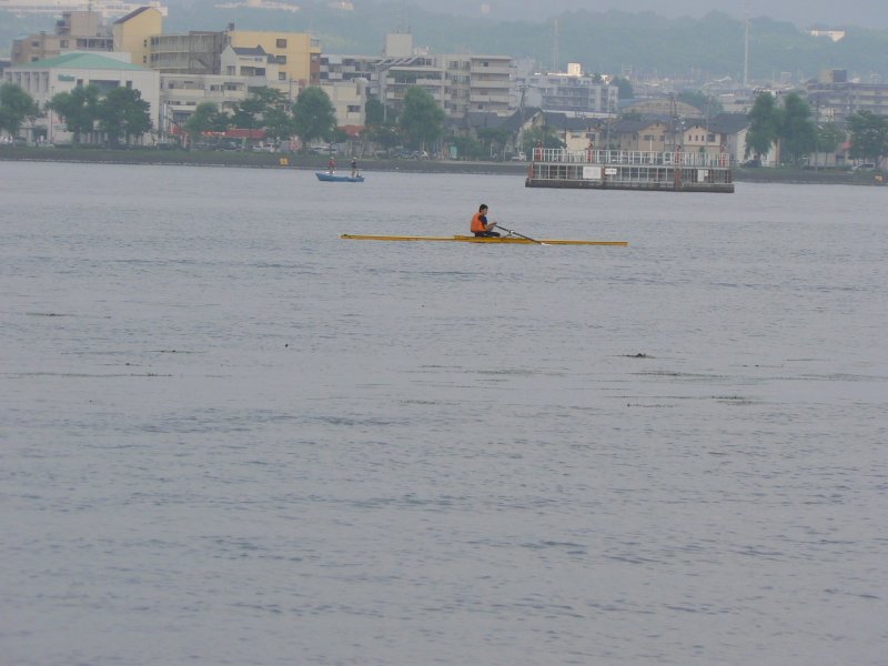 There is a rowing club at Ishiyama, so rowers are often seen near there