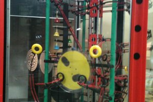 The ball elevator demonstrating movement and randomness