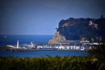 <p>Views from my room at Kamakura Prince Hotel. Many yachts are moored in the harbor at Enoshima Island.</p>