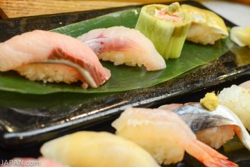 <p>A collection of Niigata sushi</p>