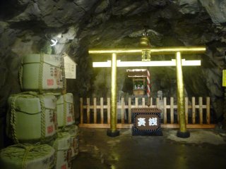 One of the shrines in the tunnel.  There is another one farther along in the tour.