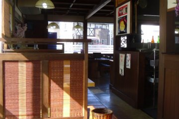 <p>The restaurant has two types of seating - on tatami mats or on chairs</p>
