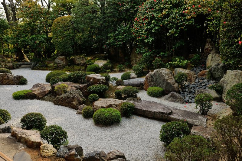 <p>The Garden of Motonobu (a rock garden) viewed from the Hojo building</p>