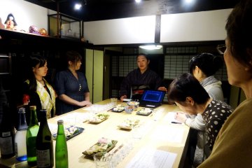 <p>The workshop includes both a lecture on how sake is made and then a tasting session to identify the characteristics of the different types</p>