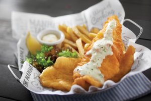 Manhattan style fish and chips