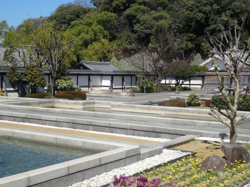 <p>The pools of water in the more modern section of the Ninomaru Garden</p>