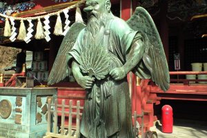 Statue of a Tengu Guarding the Shrine
