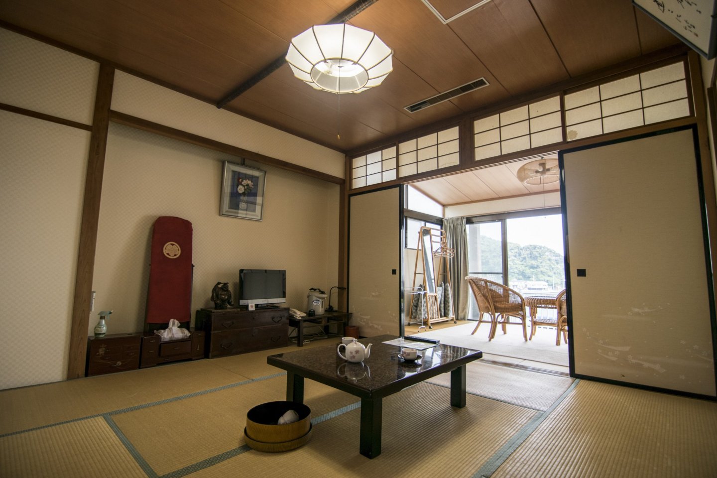 The rooms here at Fukuma-kan are Japanese styled, with a living area and an lounge area.
