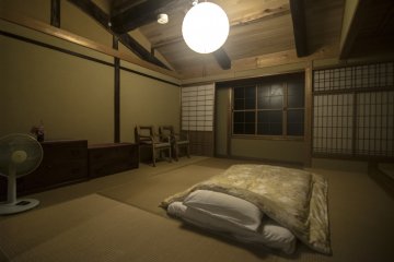 <p>Sleeping quarters are up on the second floor of the annex building. The simple, rustic and spacious bedroom was really comfortable to relax in.</p>