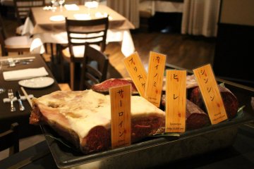 <p>The server may bring out the meat on display to help you with your selection</p>