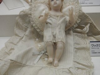 THis Santo Nino or Baby Jesus wax doll is one of my favorites because of its realistic looking features