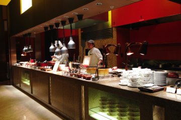 Cook to order pasta at the buffet bar