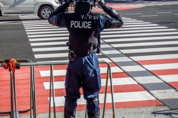 <p>Most of these riot police were tough looking individuals equipped with Kendo Style body armor. As you can clearly see, they bear little resemblance to regular Police Officers usually found sitting inside your local Koban (Police Box)</p>