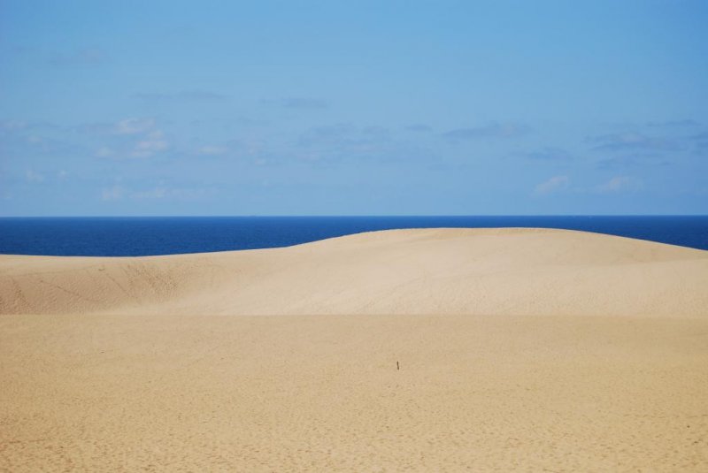 Where sky, ocean and dunes