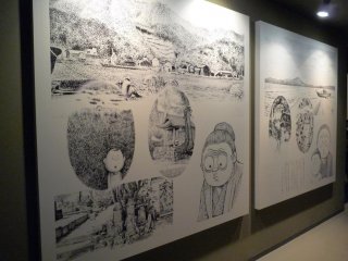 giant sized posters of Mizuki Shigeru manga art
