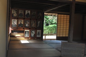 <p>Inside Shoka Sonjuku with pictures of a few of Yoshida Shoin&#39;s most famous students</p>