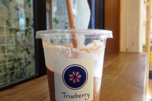 One of Trueberry&#39;s many smoothies on offer