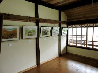 An exhibition of paintings of the village and surrounding area on the second floor