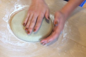 <p>One of the many shapes we molded the dough into.</p>