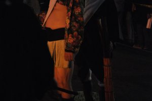 The traditional clothes leave some parts of the body bare, but thanks to the torches all around, I don&#39;t think they feel the cold