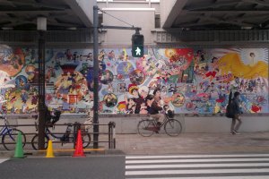 The other mural of Osamu Tezuka&#39;s creations.