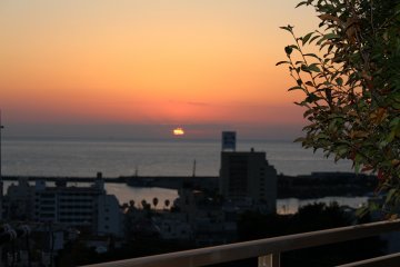 <p>Our terrace view of the morning sunrise.</p>