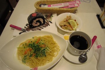 An example of a dinner at AKB Cafe