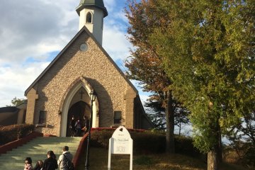 <p>A wedding chapel sits upon the top of the hill. The church is available for wedding ceremonies.</p>
